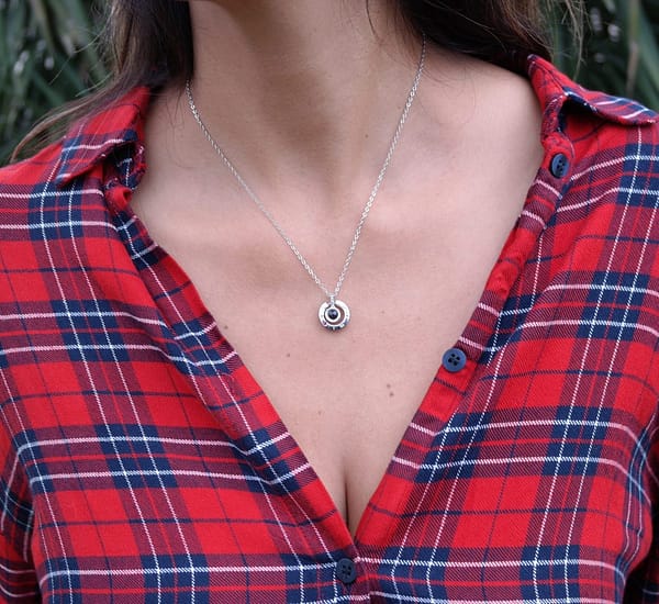 Colgante reloj de sol en plata "100 maneras de decir te amo" - Imagen 5